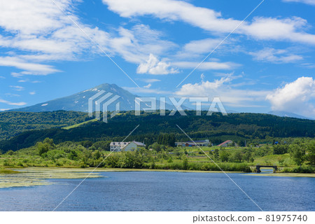 Mt. Chokai seen from the pond 81975740