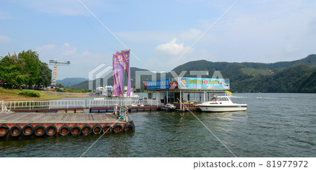 Tourist jetty on Nami Island in South Korea Tourist jetty on Nami Island in South Korea 81977972