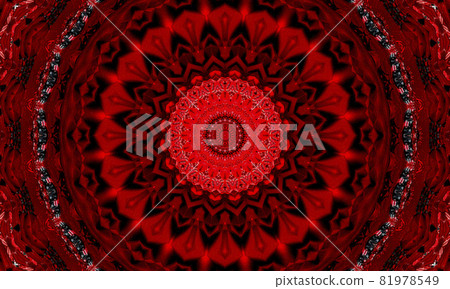 Horror red star kaleidoscope pattern wallpaper design 81978549
