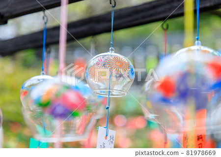 Wind chime festival at Mitsui Temple, Tagawa City, Fukuoka Prefecture 81978669