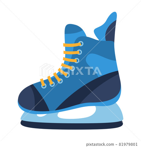 Illustration of skates. Winter sports equipment. Image for advertising. Illustration of skates. Winter sports equipment. Image for advertising. 81979801