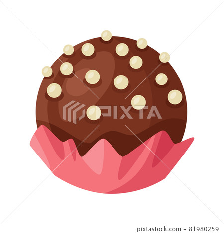 Illustration of chocolate candy. Food item for bars, restaurants and shops. Illustration of chocolate candy. Food item for bars, restaurants and shops. 81980259