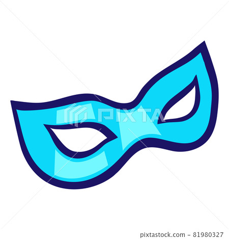 Illustration of mask in cartoon style. Cute funny object. Illustration of mask in cartoon style. Cute funny object. 81980327