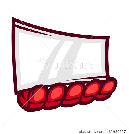 Illustration of cinema screen and seats in cartoon style. Cute funny object. Illustration of cinema screen and seats in cartoon style. Cute funny object. 81980337