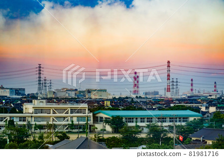 鹿島海濱工業區和鹿島街景 81981716