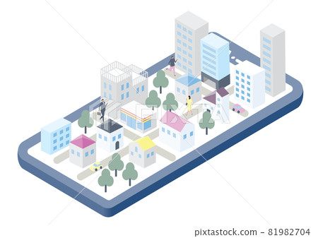 智能手機在線虛擬城市圖 81982704