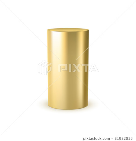 3d gold cylinder design scene stage template. Golden cylinder steel metal pipe 3d gold cylinder design scene stage template. Golden cylinder steel metal pipe 81982833