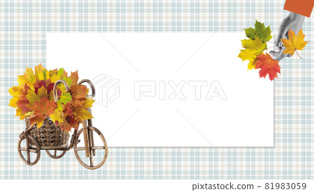 Greeting card design. Minimalism, contemporary art collage. Inspiration, idea, trendy urban magazine style. Autumn mood, beauty and nature concept. 81983059