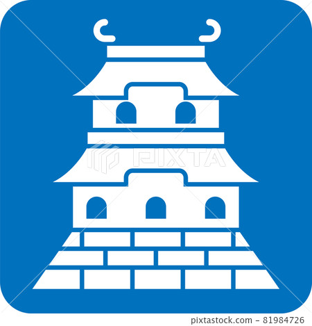 Japanese castle pictogram 81984726