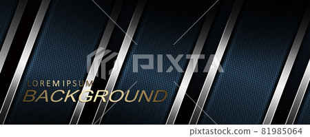 Elegant abstract design texture, blue bias curtains with shiny edging 81985064