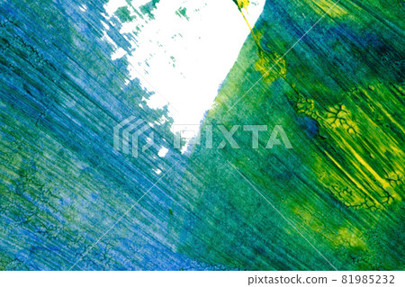 blue green yellow abstract acrylic painting color texture on white paper background by using inkblot method blue green yellow abstract acrylic painting color texture on white paper background by using inkblot method 81985232
