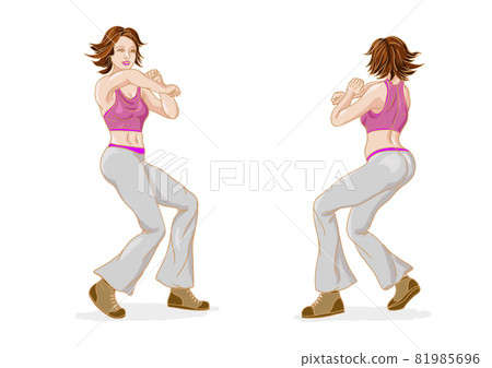 舞者雙臂交叉跳舞 81985696