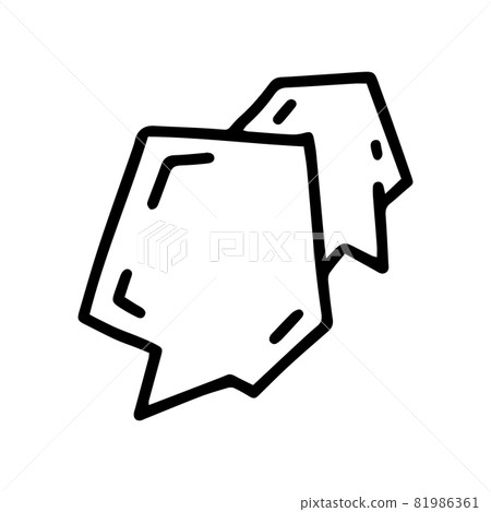 Speech bubble line vector doodle simple icon - Stock Illustration ...