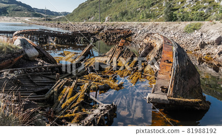Graveyard of ships in Teriberka 81988192