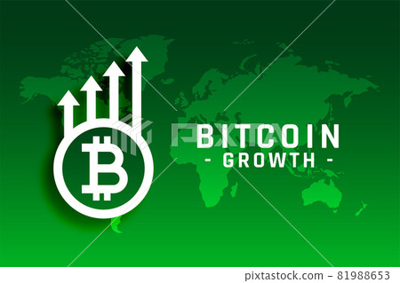 bitcoin growth concept with upward arrow bitcoin growth concept with upward arrow 81988653