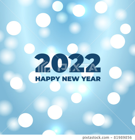 2022 happy new year bokeh background with... - Stock Illustration ...