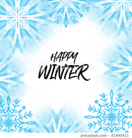 Winter background with Snowflake illustration in Winter background with Snowflake illustration in 81990421