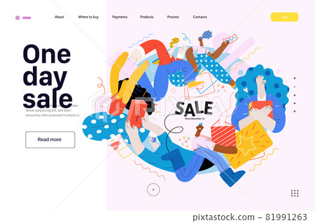 Discounts, sale, promotion, web template. Flat vector Discounts, sale, promotion, web template. Flat vector 81991263
