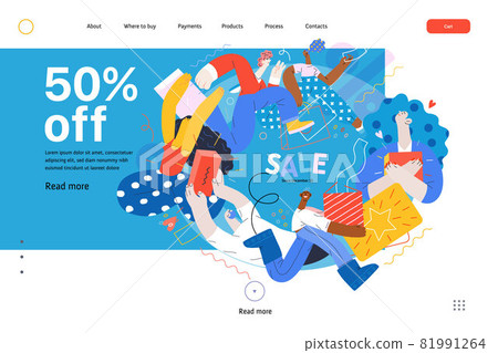 Discounts, sale, promotion, web template. Flat vector Discounts, sale, promotion, web template. Flat vector 81991264