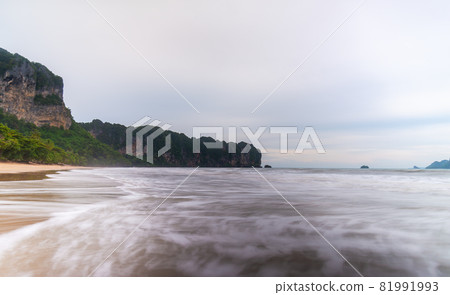 Beach sea sunset or sunrise with sky and cloud in twilight Beach sea sunset or sunrise with sky and cloud in twilight 81991993