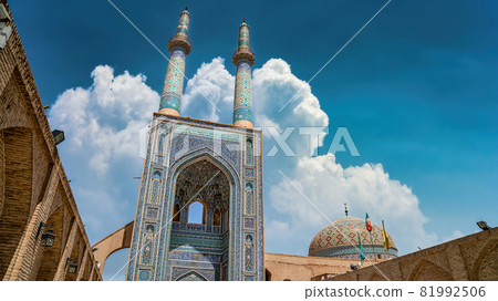 Minarets of architecture of Jameh Mosque of Yazd Minarets of architecture of Jameh Mosque of Yazd 81992506