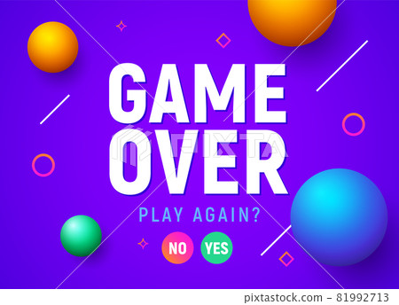 Game over vector video game screen background.... - Stock Illustration  [81992713] - PIXTA