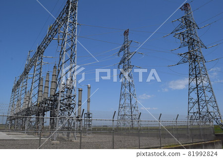 Outdoor substation equipment and transmission tower 81992824