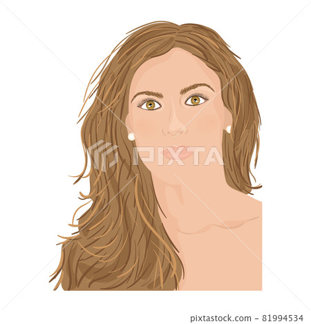 Isolated aucasian woman with light eyes Isolated aucasian woman with light eyes 81994534