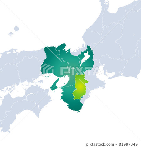 奈良縣地圖和關西地區 81997349