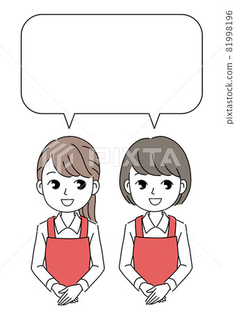 兩名女性在超市工作的插圖素材來解釋 81998196