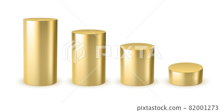 3d gold cylinder design scene stage template. Golden cylinder steel metal pipe 3d gold cylinder design scene stage template. Golden cylinder steel metal pipe 82001273