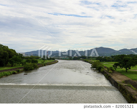 A park with flooded rivers and fresh greenery 82001521