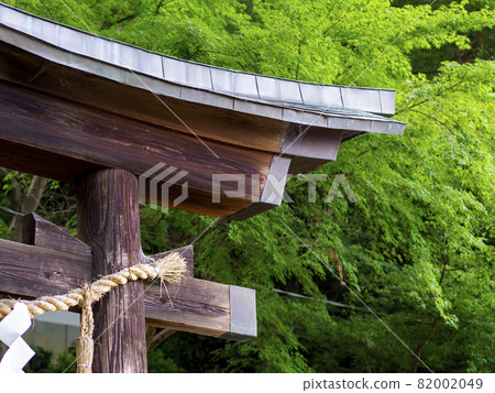 Torii and Shimenawa at the shrine 82002049