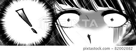 70's shojo manga The face of a beautiful black-haired woman who becomes white-eyed with anger 82002082