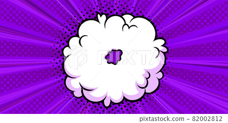 Surprising boom cloud in halftone background for sales and promotions. Banner template for surprises and bursting events. Vector illustration 82002812