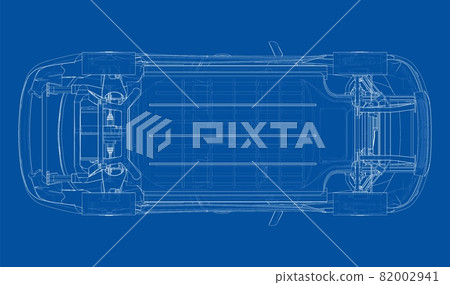 Electric Vehicle Sketch. Vector 82002941