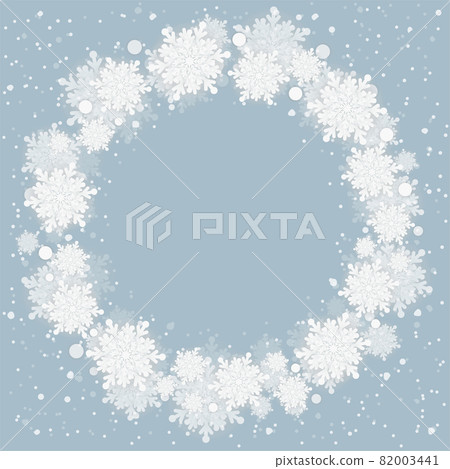 Festive wreath snowflakes, New Year or Christmas - Stock Illustration ...