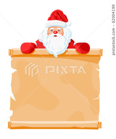 Funny santa claus character greeting. Funny santa claus character greeting. 82004199
