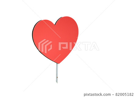 Big red heart shaped street sign isolated on white Big red heart shaped street sign isolated on white 82005182