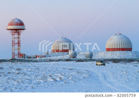 Air navigation radar. Anadyr, Chukotka, Russia. Air navigation radar. Anadyr, Chukotka, Russia. 82005759
