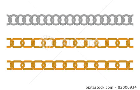 Golden and Silver Chain as Clothing Belt and Accessory Vector Set Golden and Silver Chain as Clothing Belt and Accessory Vector Set 82006934