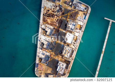 Top view of marina construction site, Ayia Napa, Cyprus Top view of marina construction site, Ayia Napa, Cyprus 82007125