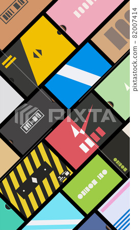 sneakers boxes view from top flat design 82007414