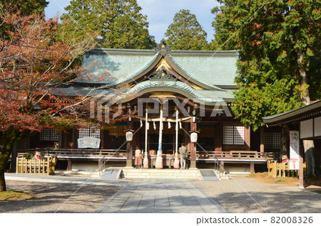 "Worship Hall" at Oasahiko Shrine (13 Hirozuka, Bando, Oasa-cho, Naruto City, Tokushima Prefecture) 82008326