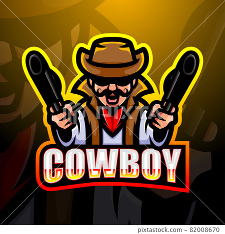 Cowboy mascot esport logo design Cowboy mascot esport logo design 82008670