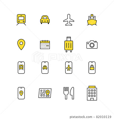 Travel icon set 82010119