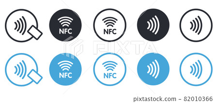 NFC icon set. Contactless wireless pay sign logo. NFC technology contact less credit card. Contactless payment logo. NFC payments icon for apps. NFC icon set. Contactless wireless pay sign logo. NFC technology contact less credit card. Contactless payment logo. NFC payments icon for apps. 82010366