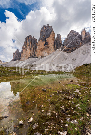 Drei Zinnen or Tre Cime di Lavaredo and Lake - Dolomites Italian Alps 82012728