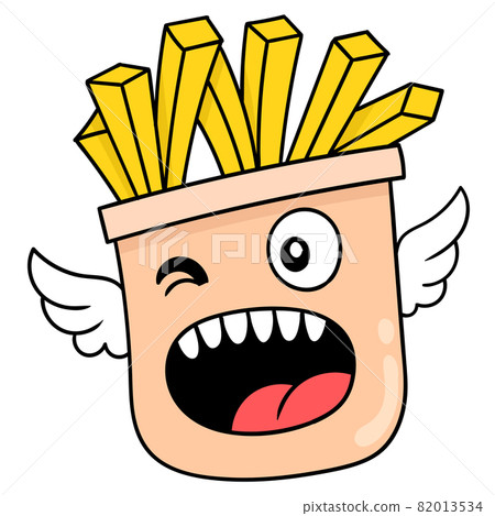 food menu a bag of delicious french fries, doodle icon image kawaii food menu a bag of delicious french fries, doodle icon image kawaii 82013534