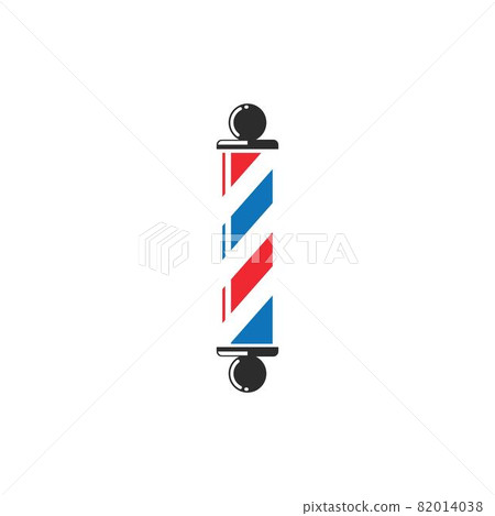 barber pole  icon  vector design 82014038